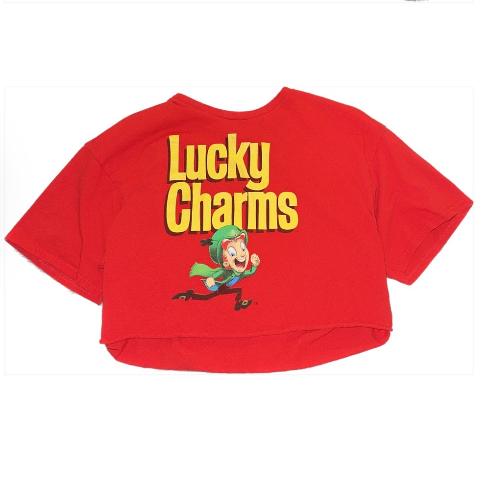 Lucky Charms Graphic Crop Tee Shirt